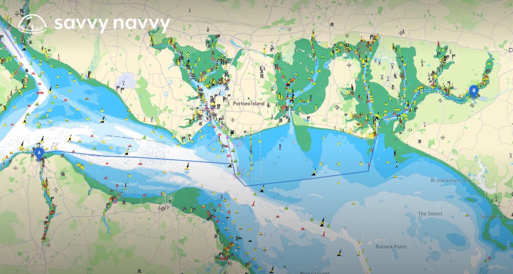 Cowes Yacht Haven to Birdham Pool Marina – Sailing Route Guide (18 NM ...